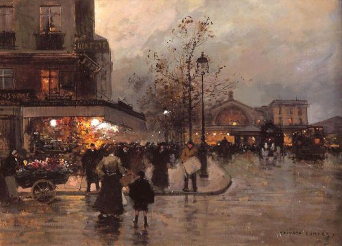 huariqueje:La gare de l'Est  -  Edouard CortèsFrench 1882-1969