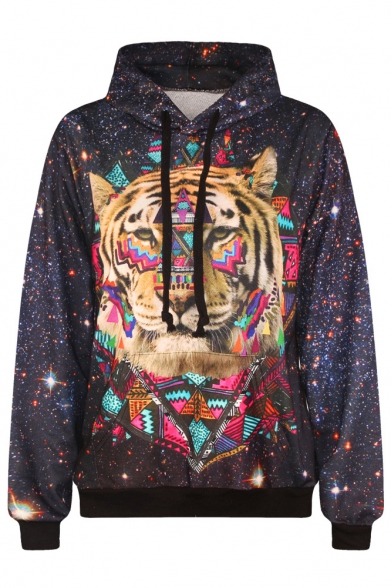 humorpicksfun:   Galaxy Print Hoodie  Ombre Tree Print Hoodie  Tiger Print Hoodie