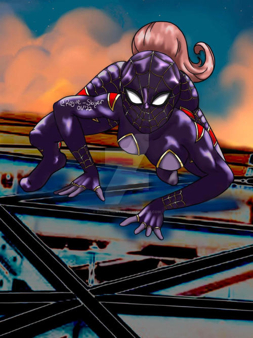 Spider-OC Arachne(Masked and Unmasked)-I know Arachne for a Spider-man character is a little on the 