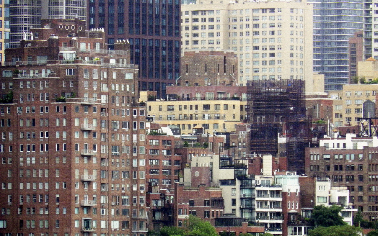 wanderingnewyork:A mosaic of buildings in Midtown Manhattan.