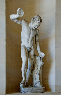 hadrian6:  Cymbalist Faun. 17th.century marble copy after the antique. Palace of Versailles.http://hadrian6.tumblr.com