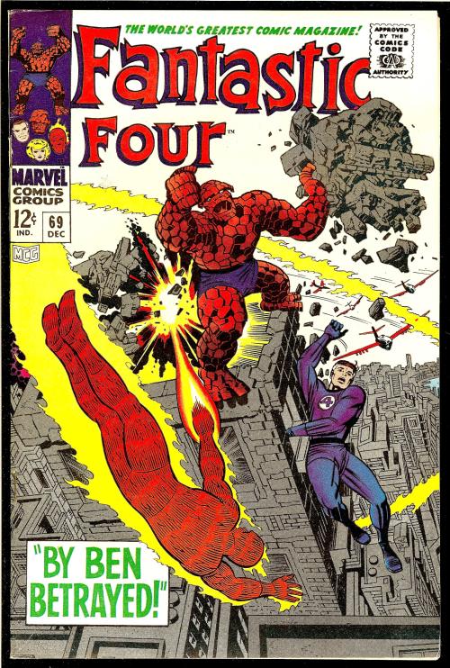 Fantastic Four # 69 , December 1967 , Marvel ComicsOn the cover : Mister Fantastic&nb