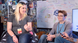 duoachievement:  duoachievement:  I’m watching an interview with Michael and Lindsay from PAX this weekend and every time Lindsay is talking to the host Michael has this cute little smile on his face. I thought it was nice, happy little interview  This