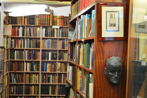 cair–paravel:Ulysses Rare Books, Dublin. It is focussed primarily on Irish authors, and the shop awning is the exact same shade of blue that James Joyce demanded for the cover of Ulysses (matching the blue of the Greek flag).