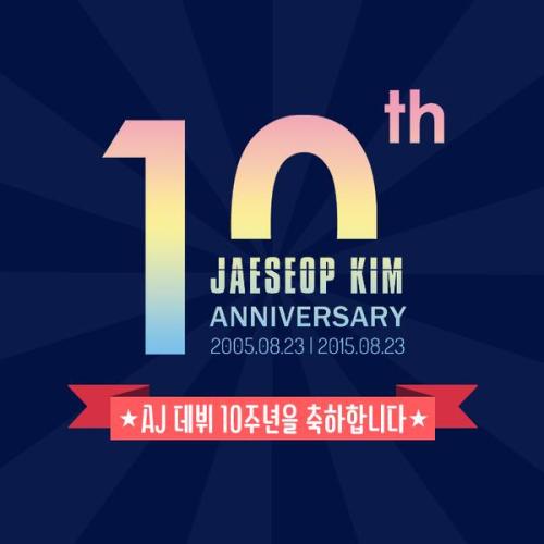 [Notice] Aug.23(Sun)will be AJ’s 10th anniversary. Let’s celebrate him w/ the hashtag. Hashtag: # 10