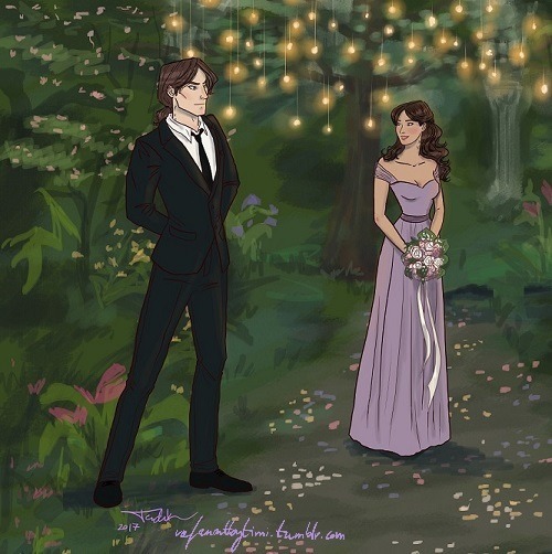 Vampire Academy fanart by Timi — My Rose and Dimitri illustration from