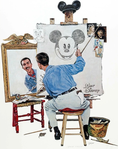 artpictural:Charles Boyer - Autoportrait de Walt Disney.