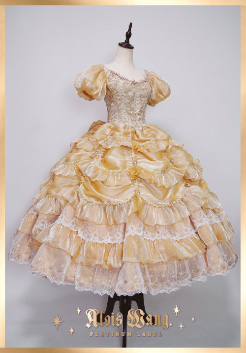 lolita-wardrobe: New Release: AloisWang 【-The Dancing Party-】 Lolita OP Dress◆ Shopping Link >>