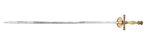 art-of-swords:Court SwordDated: third quarter of the 19th centuryCulture: SpanishThe cast grip featu