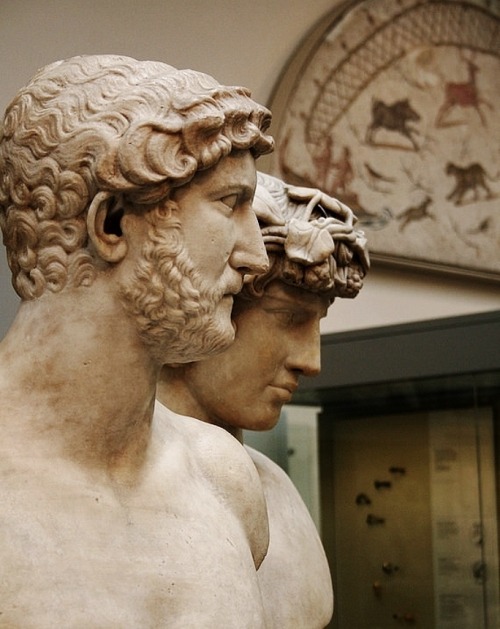 maletrends: antinoo5: hadrian6:  The Great Lovers. Hadrian and Antinous. British Museum. UK. 