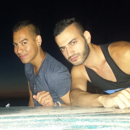 loveraed:  One of the best people I ever met in my life @1jcarlos1  #respect #friendship #friends #guyswithbeard #bronze #bronzer #beautiful #beach #night #nightout #instagay  (at Manhattan Beach Pier)  Love my roomie.