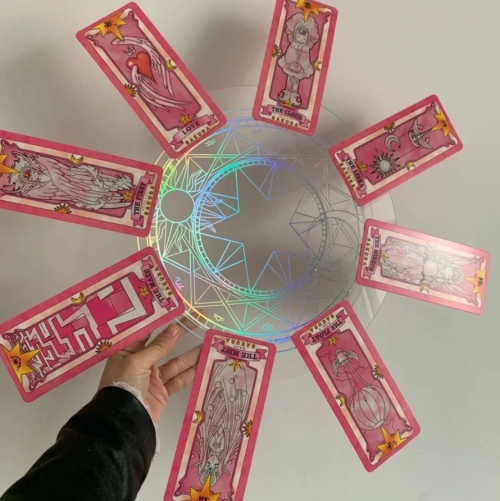 Get Your Hands On This Sakura Anime Pink Kawaii Tarot Spinning Toy! It's A Spin Ontarot Cuteness,with