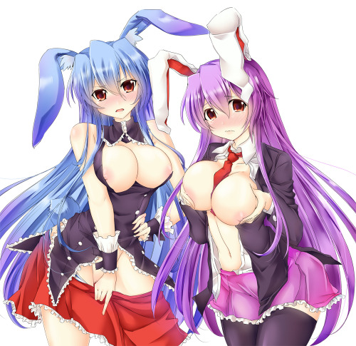 lewd-lounge:  Bunny girl set requested by @datplotdoeAll art is sourced via captions