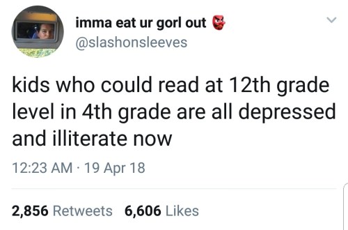 colbycub:  littlemonarch:  My psychiatry professor says individuals with a higher IQ when children must be stimulated to develop it further or else they are more susceptible to develop anxiety and depression and also “falling off the curve”. And since