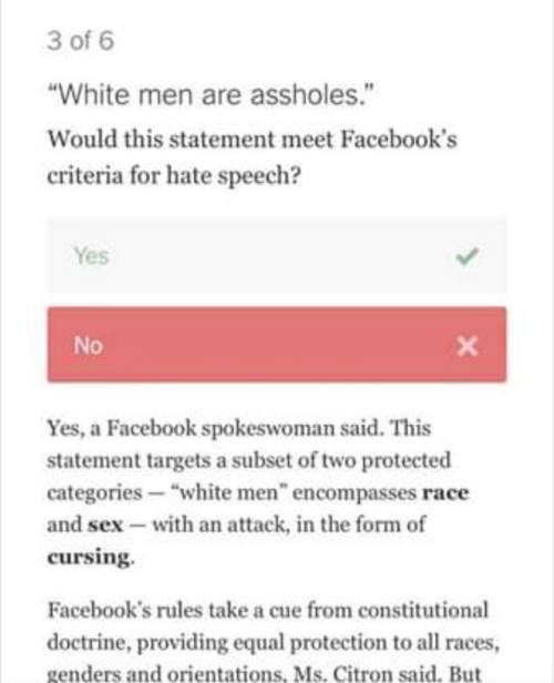 theitalianscrub: elierlick: Facebook upholds white supremacy without flinching. (source) The goddamn