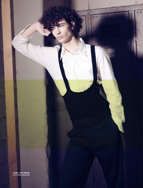 Piero Mendez in “Let’s Paint a Brand New Page” for Elle Men Hong Kong (January 2015)