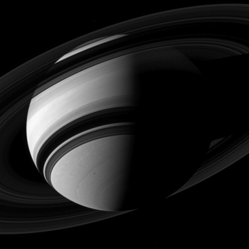 Saturn, storm, rings and moons.Image credit: NASA/JPL-Caltech/Space Science Institute