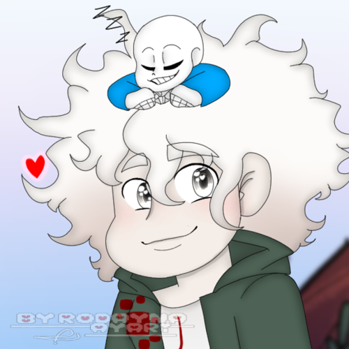 Decided to draw ma lucky boy Naggy Waggy!!and his bf– I mean Sans cuz it’s adorable :D.. XDD