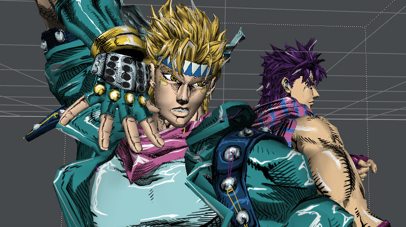 Powerful. Large. Deep., The poses Araki drew in the original manga are