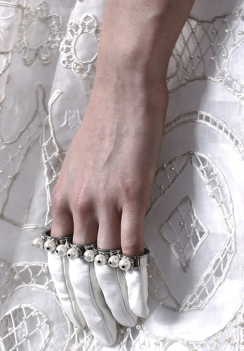  Detail at Alexander McQueen Fall 2013 