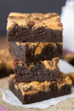 ilovedessert:  Fudgy Peanut Butter Swirl Brownies