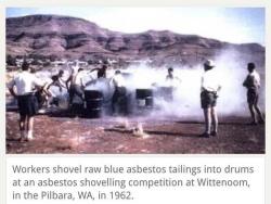 class-struggle-anarchism:  cryptid-sighting:  they’re all pretty well fucked  Yeah this is my state, I’ve seen this pic before and everyone in that picture except one died from asbestosis. Wittenoom was where the miners lived and it was like basically
