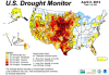 Current drought map for United States as of April 2, 2013