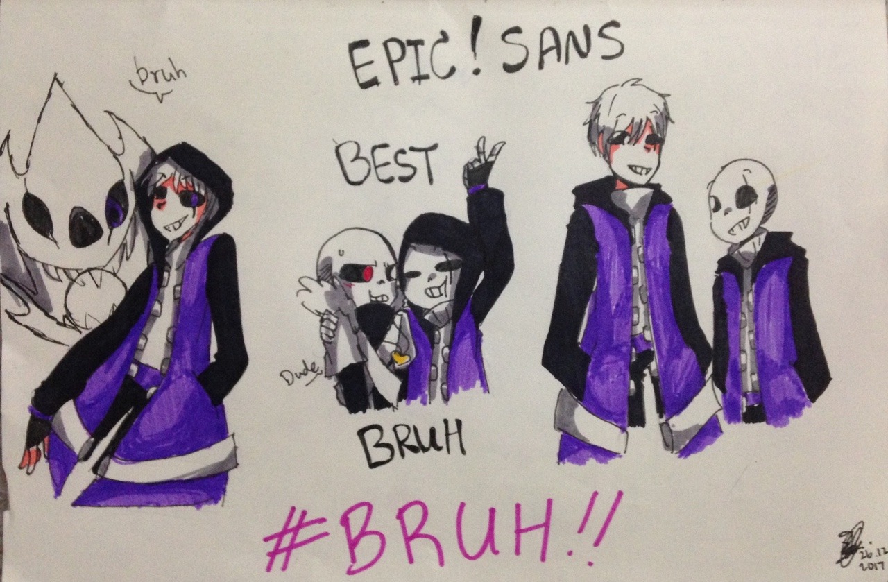 Epic!Sans & Cross!Sans  Dude & Bruh  (DUBLADO-PT/BR) 