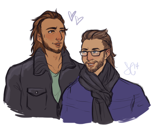 wintery gladnyx for @elfprince &lt;3feat. glasses nyx because why not.