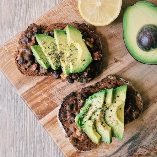 Current Fave Thing: Mexican Toast! || Gluten Free Seedy Bread Toasted And Topped With Mexican Beans,
