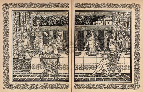 fuckyeahvintageillustration:The Faerie Queene, Volume I by Edmund Spenser. Pictured and decorated by