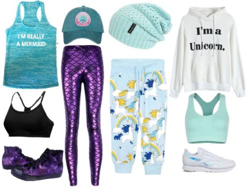 cutiepiepumpkin: Activewear for a mermaid mommy and a unicorn littleFeel free to delete caption for 