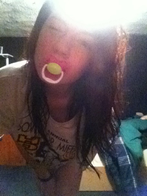 sugar-fairie:  You asked for it anon, paci selfie spam!!! I hope no one gets annoyed by this or hate and um I just….okie. As you can tell- my favorite is the pink, green, and white one. 