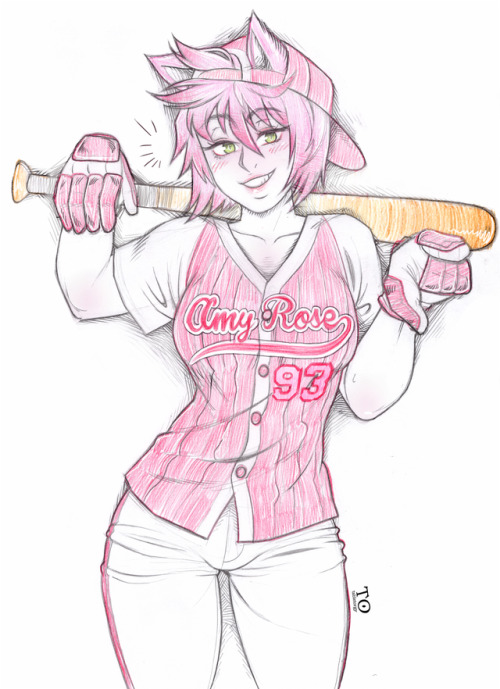 tabletorgy-art: don’t give this girl something to swing at you some amy rose sketches based on