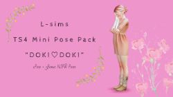 [L-sims]TS4 Mini Pose Pack âDOKIâ¡DOKIâ