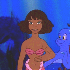 freshest-tittymilk:  glowinthedarkgirlfriend:  cornelia89: The Little Mermaid TV Series: Gabriella  Remember when Disney had a cute, disabled, poc mermaid?  When i was younger, one of my best friends was a deaf guyanese girl, and her fave princess was