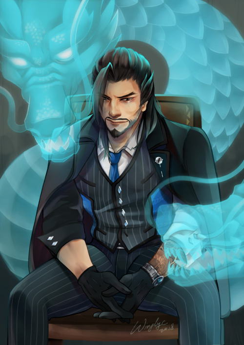 Yakuza Hanzo with the dragons.[Kofi] | [Twitter]