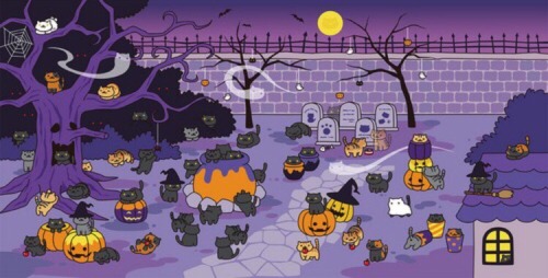 nekoatsumechic:Scenes from the official Neko Atsume Character Book… I can’t cope. Too cute.
