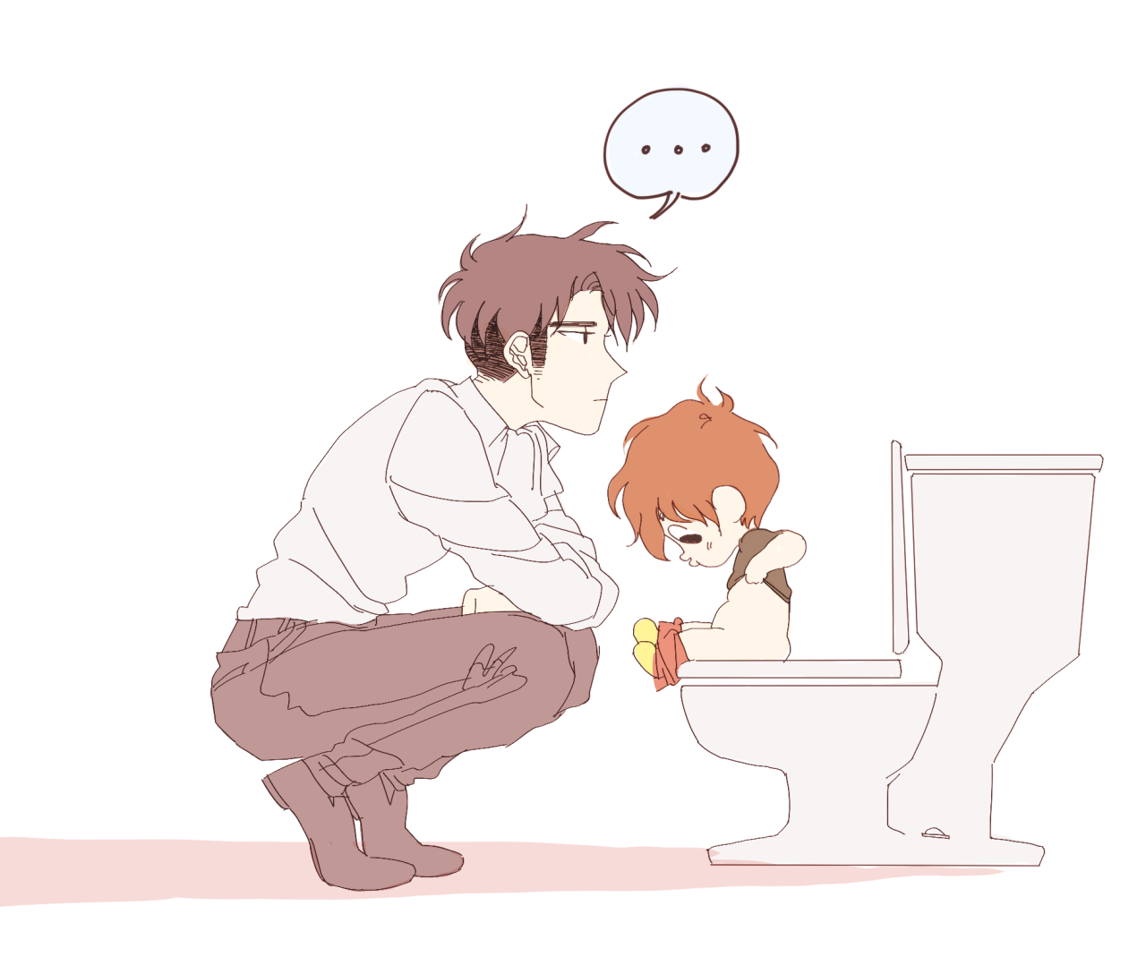 f-premaur:  potty training’s always tricky business (•᷊᷄ṏ̮•᷊᷅) …….