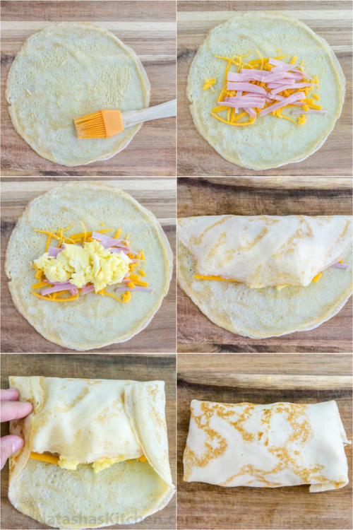 foodffs:  Egg, Ham and Cheese Crepe Pockets Really nice recipes. Every hour. Show me what you cooked! 