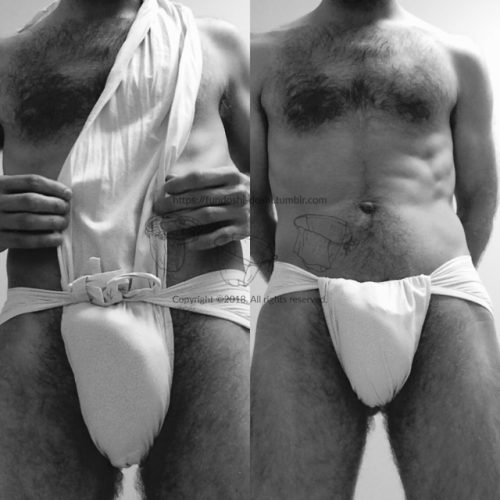 fundoshi-doshi: A langot I made from some thrifted fabric. I’ll be taking some better photos of the 