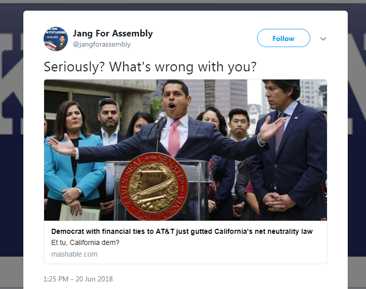 frist–xvi:  Kevin Jang calling out Miguel Santiago on Twitter for killing SB822,