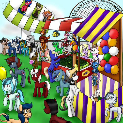 asksweetdisaster:  Sweet: Having a great time at the fair!! :DIn continuation to this little arc going on XD (( OK OMG FINALLY ONE MONTH LATER TAT This one took a while with some of the things I included in it >w<;;Sorry for the delay on my part