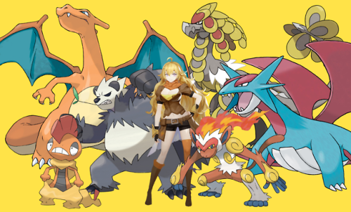 My Version Of Team Rwbys Pokemon Teams!!! [artwork Used Is From The Chinese Rwby Mobile Game]