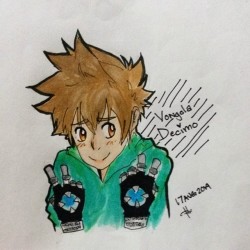 xybutt:  I’ve been in the Katekyo fandom for 5 or 6 years and this is the first time I’ve ever drawn Tsuna #tsuna #tuna #khr #KatekyoHitmanReborn 