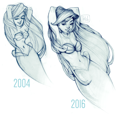 loish: 12 years of improvement! I found a sketchbook from 2004 and decided to revisit a few of the d