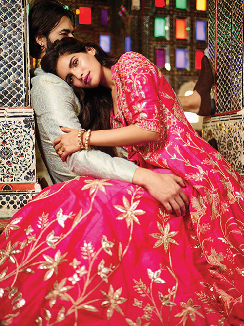 thebrowngirlguide:Anita Dongre - Epic Love “ Rich brocades, shimmering gotapatti , intricate handwor