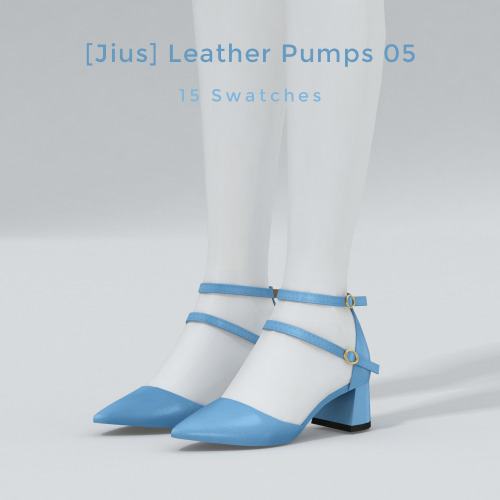 Retro Collection Part 2- Shoes [Jius] Leather Pumps 0515 swatches4k+ Polygons———&m