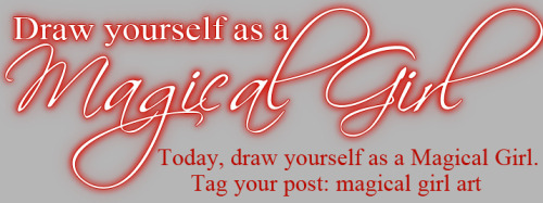 artofcarmen:  I’m declaring it ‘Draw yourself as a Magical Girl’ day. Rules: 1) It has to be YOU. Draw yourself as best you can. Feel free to include a friend sidekick or pet, but you must be in it. 2) Make it represent you/your likes/etc. Maybe