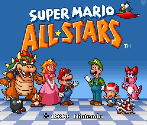 retrogamingblog:  Super Mario All-Stars Title Screen